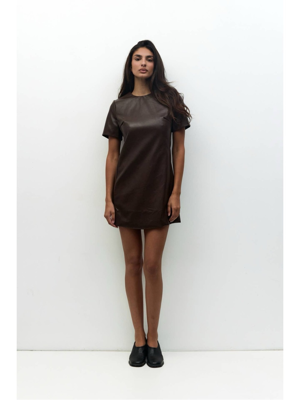 Mod Ref The Rebekah Dress | Pleather Short Sleeve Mini Dress